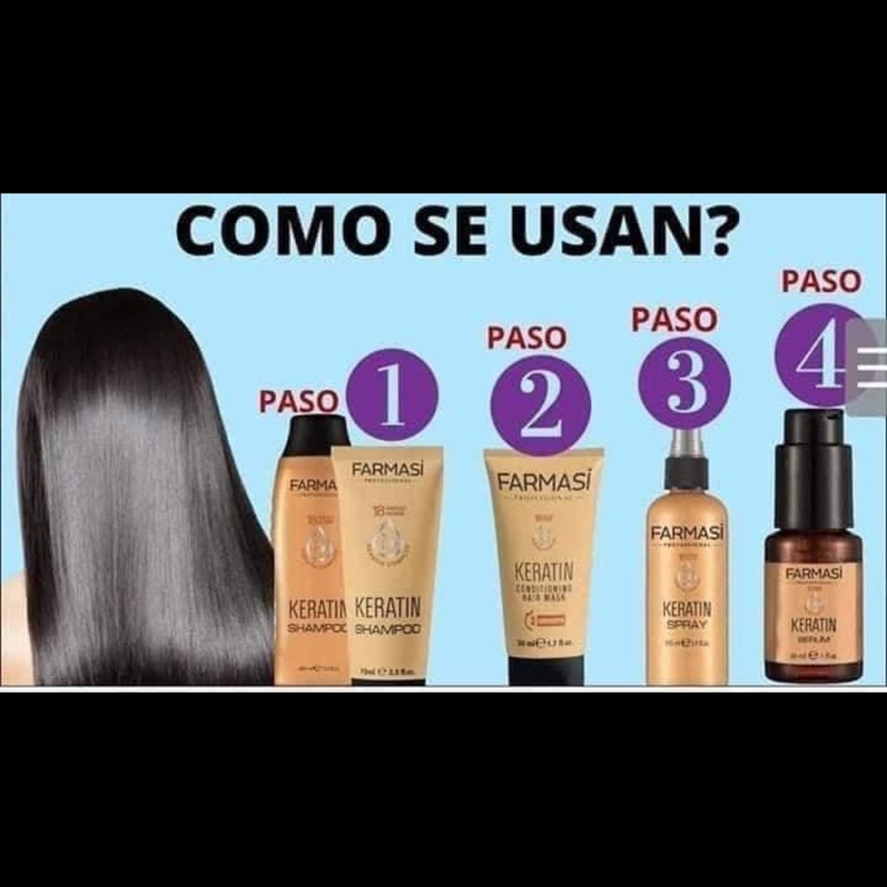 Keratin hair care package